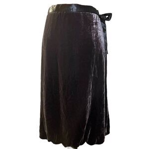 Garnet Hill Crushed Velvet Bubble Skirt Size‎ 8P Silk Blend Emo Whimsy Goth Corp